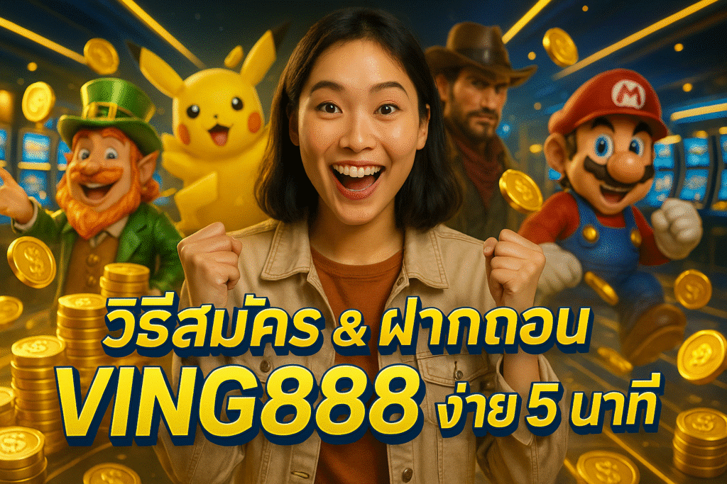 วิธีสมัคร & ฝากถอน VING888 ง่าย 5 นาที